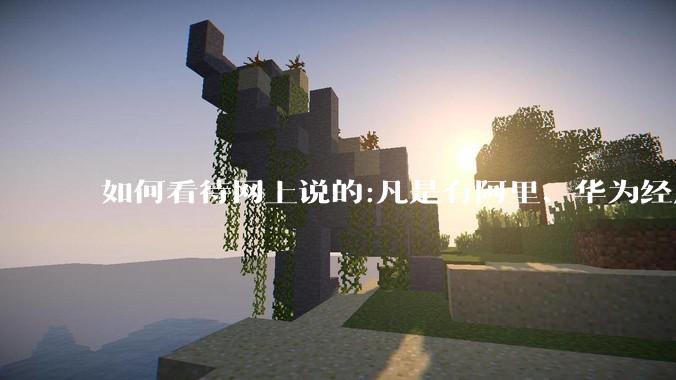 如何看待网上说的:凡是有阿里、华为经历的一律不要？
