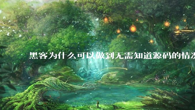 黑客为什么可以做到无需知道源码的情况下找出系统漏洞？
